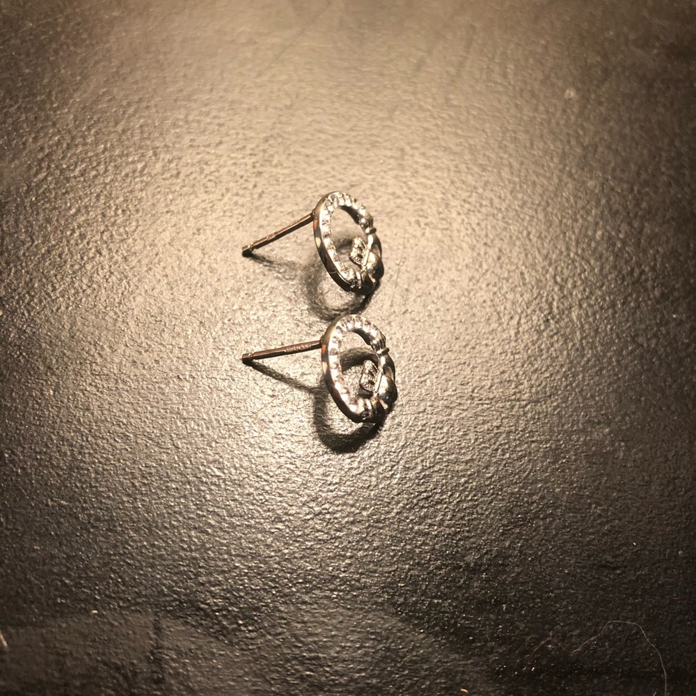 SOLD - Silver and Swarovski Crystal Earrings - Picture 3 of 8